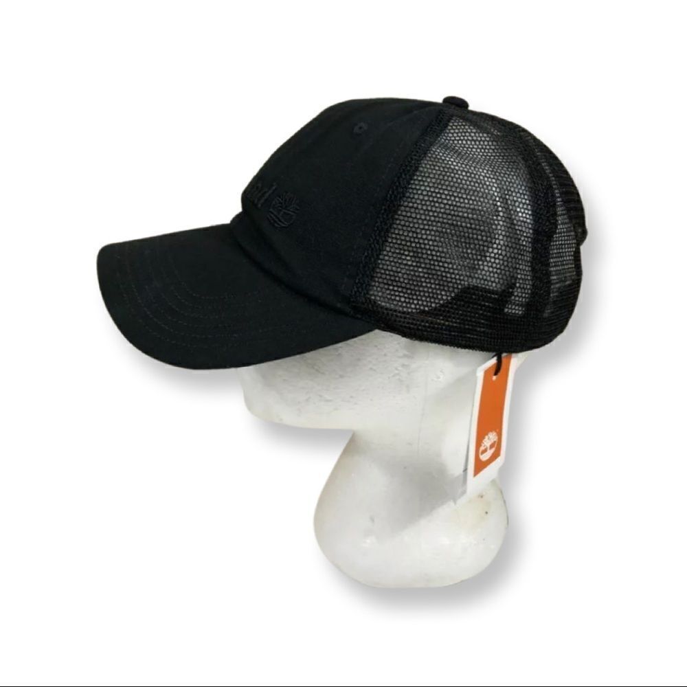 Timberland Baseball Cap Hat black New Trucker Mesh Adjustable snap back - Picture 3 of 11